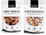 NUTRIER Premium Natural Dry Dates, Pistachios