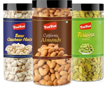 YUM YUM Premium Jumbo Almond (500g) Cashew (500g) and R...