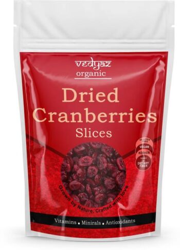 Vedyaz Organic Dried & Sliced Cranberries / Cranberry D...