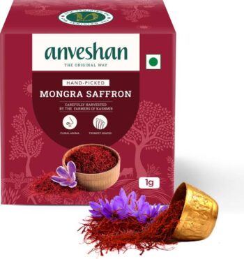 Anveshan Kashmiri Mongra Saffron - 1g 100% natural Kesa...
