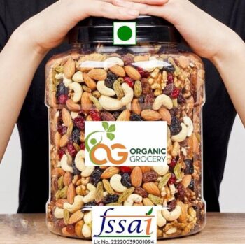 Organic Grocery Mix Dry Fruits and Nuts Almonds, Pistac...