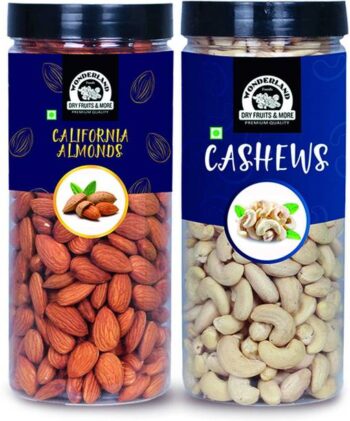 WONDERLAND Premium Almond (500g) and Cashew (500g) 1kg ...
