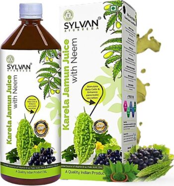 SYLVAN AYURVEDA KARELA JAMUN NEEM JUICE 1L Helpful in D...