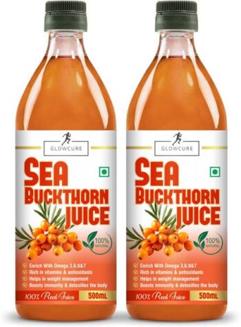 GLOWCURE Sea Buckthorn Juice | Immunity Booster | Omega...