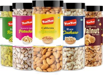 YUM YUM Dry fruits combo pack of 5 Healthy Badam, Kaju,...