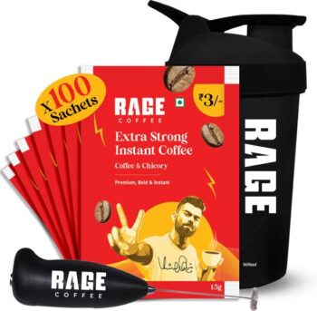 RAGE Extra Strong Premium Blend Coffee Pack of 100+Mult...