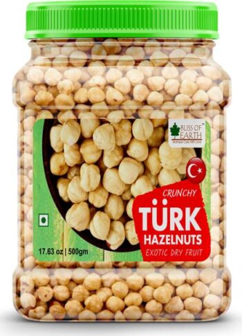 Bliss of Earth 500gm Turkish Hazelnuts Dehulled Raw & W...