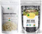 Bliss of Earth Gond Katira 100gm & Basil Seeds 100gm Or...