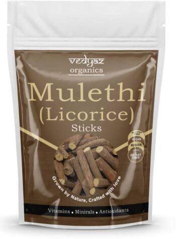 Vedyaz Organic Organic Mulethi Stick For Eating- 100gm ...