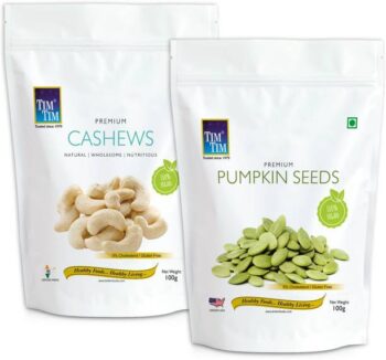 Tim Tim Premium Dried Pumpkin Seeds 100g and Premium Ca...