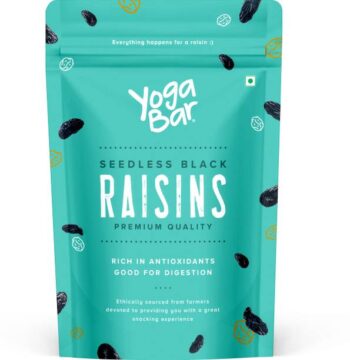 Yogabar Premium Seedless Black Raisins Value Pack | Kal...