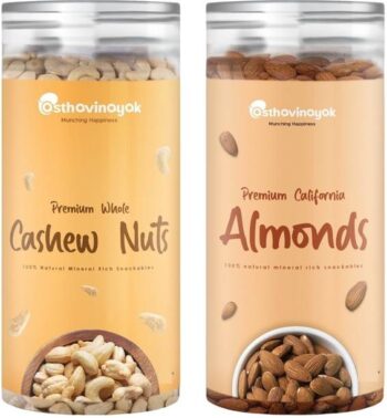 Asthavinayak Premium Whole Almonds, Cashews