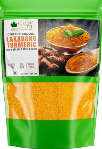 Bliss of Earth 250GM High Curcumin Lakadong Turmeric Po...