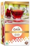 GAIA Green Tea Hibiscus Caffeine Free Infusion Tea Bags...