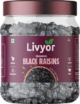 LIVYOR Afghani Black Raisins Seedless | Dry Fruits Rais...