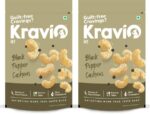 Kravio Combo Pack Black Pepper Cashews 200 Gram (Pack o...