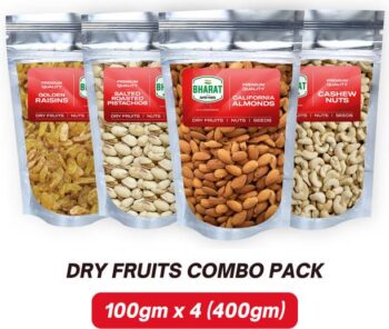 Bharat Super Foods Dry Fruits Pack of 4, Almond, Cashew...