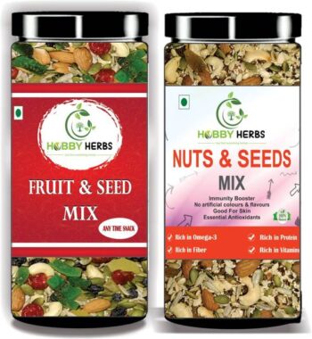 Hobby Herbs Fruit and Seed Mix & Nut and Seed Mix Combo...