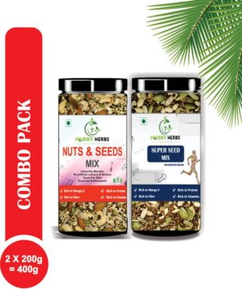 Hobby Herbs Nuts and Seed Mix & Super Seed Mix ( 2 x 20...