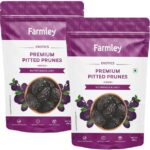 Farmley Premium Pitted Prunes 400g, (Pack of 2- Each 20...