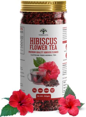 Vanalaya Organic Hibiscus Flower Tea from Sun Dried Hib...