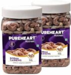 PUREHEART Cashews - Natural Whole Cashews Nuts with Ski...