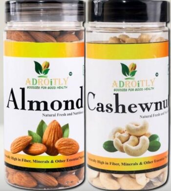 ADROITLY Dry Fruits Combo Pack of Kaju & Badam - 500g |...