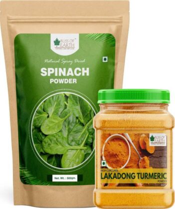 Bliss of Earth 500gm Spinach Powder +Curcumin Certified...