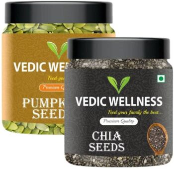 Vedik Wellness Raw Chia Seeds 300 gm + Raw Pumpkin Seed...