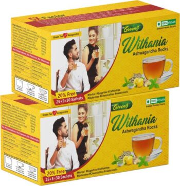 all greenz Lemon Green Tea With Withania , Ashwgandha B...