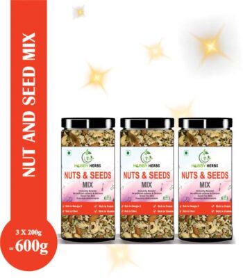 Hobby Herbs Nuts and Seed Mix 600 gm | Roasted and Salt...