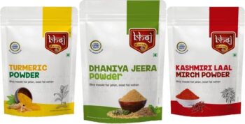 Bhoj Masale Turmeric Dhania-Jeera & Kashmiri Lal Mirch ...