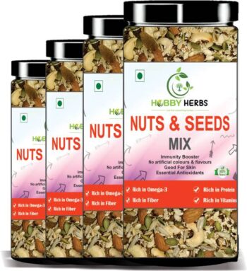 Hobby Herbs Nuts and Seed Mix 800 g ( 4 X 200g ) | Roas...