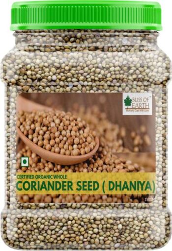 Bliss of Earth 250GM Certified Organic Coriander Seeds ...