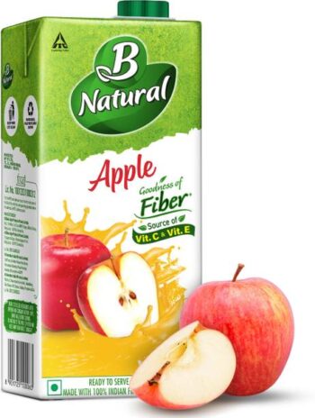 B Natural Apple Juice, Goodness of fiber, Vitamin C & E
