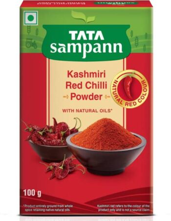 Tata Sampann Kashmiri Red Chilli Powder with Natural Oi...