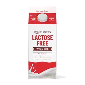 Amazon Grocery, Lactose Free Whole Milk, Ultra Pasteurized, Half Gallon (Previously Amazon Fresh, Packaging May Vary)