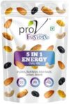 ProV Fusion - 5 in 1 Energy 200g | ProV Fusion - Fruit & Nut Mix 200g | Trail Mixes | Nuts and Dry fruits | Raisins Almond Kharik Cashew | Any time Natural Snack | Natural Snacks | Protein and Vitamins | Dietary Fiber | Mixed Nuts