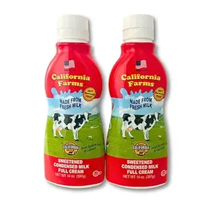 California Farms Sweetened Condensed Milk Full Cream 14oz Bottle 2-Pack