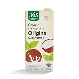 365 by Whole Foods Market, Organic Unsweet Original Coconut Milk, 32 Fl Oz