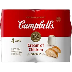 Campbell's Condensed Cream of Chicken Soup, 10.5 Ounce Can (Pack of 4)