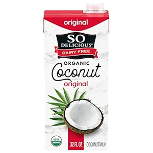 So Delicious Dairy Free Shelf-Stable Coconut Milk, Original, Vegan, Non-GMO Project Verified, 1 Quart