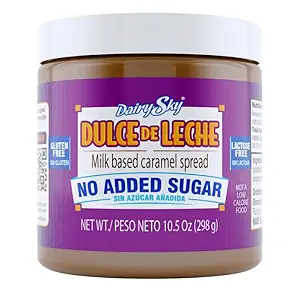 DairySky Dulce de Leche No Added Sugar - 10.5oz Made with Real Milk, Gluten-Free - Milk Based Caramel - Perfect for Desserts