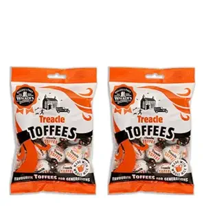 Walkers' Nonsuch Treacle Toffee | with Condensed Milk & Black Treacle | Imported from the UK | Traditional British Candy for Any Occasion | English Sweets Bars | 5.29 Oz (Pack of 2)