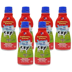 California Farms Sweetened Condensed Milk Full Cream, 14 Oz, Pack of 6