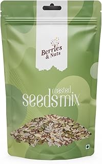 Berries And Nuts Healthy Roasted Seeds Blend | Pumpkin, Sunflower, Chia, Flax, Watermelon, Sesame Seeds | 800 Grams