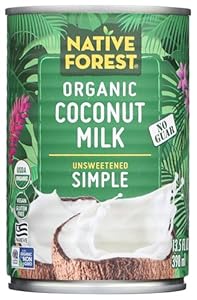 Native Forest Organic Coconut Milk Unsweetened - Coconut Milk Canned, Unsweetened Coconut Milk Organic, Simple - 13.5 Fl Oz (Pack of 1)