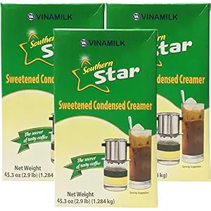 Vinamilk Sweetened Condensed Milk Creamer 45.3 oz Box Concentrated Sweet Liquid Milk Best for Vietnamese Coffee - Pack of 3
