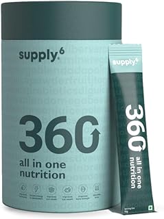 Supply6 360 Ultimate Health Powder for Women & Men | Comprehensive Daily Supplement with 63+Vitamins, Minerals, Probiotics, and Superfoods | Supports Gut Health, Energy, Immunity (15 Servings)