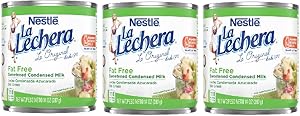 Fat Free Sweetened Condensed Milk Made with nonfat milk (Pack Of 3 Cans) 14 oz.
